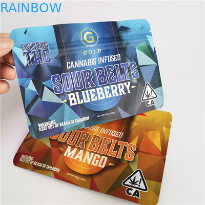 1g 4g 7g 10g Alüminyum Folyo Arkadaşları Ambalaj Çantası CBD gummies kese delta 8 Fermuarlı koku geçirmez çanta