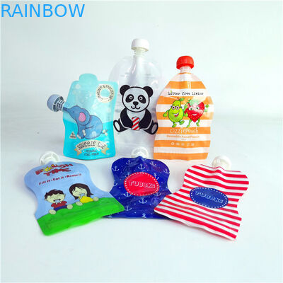 wholesale Plastik sıvı geçirmez emzik kese Meyve suyu sıvı için Mylar çanta Gıda Kılıfı paketleme Paketler şekilli mylar çantalar