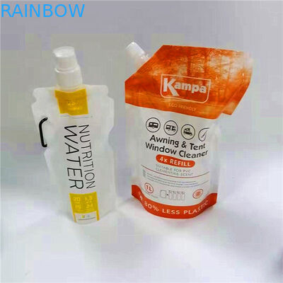 Sıvı Deterjan için Ağızlı ve Kapaklı Sıvı Doldurulabilir Torba Çamaşır Tozu Alüminyum Bacalı Torba Sıvı Deterjan Bacalı Torba