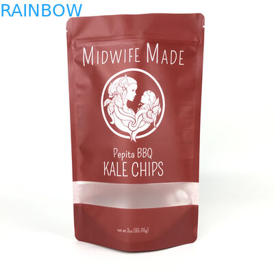 Alüminyum Gıda Paketleme Torbası Mat Etkisi Plastik Lamine Stand Up Çay Karışık Sebzeler Cips İçin Kese Torbaları
