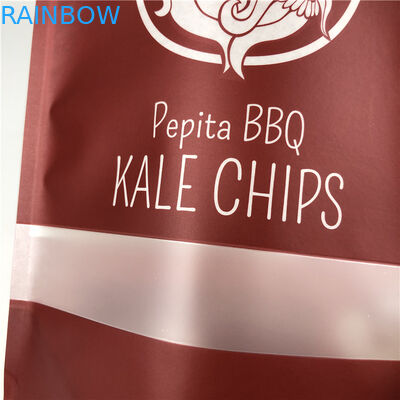 Alüminyum Gıda Paketleme Torbası Mat Etkisi Plastik Lamine Stand Up Çay Karışık Sebzeler Cips İçin Kese Torbaları