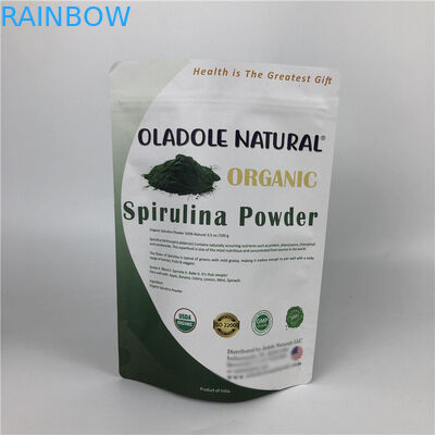 Özel Baskı Cipsleri Zip Kilidi Stand Up Kılıfı Beyaz Kraft Kağıt Torbalar