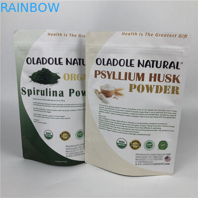 Özel Baskı Cipsleri Zip Kilidi Stand Up Kılıfı Beyaz Kraft Kağıt Torbalar