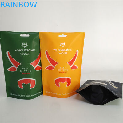 MOPP Çocukların Açamayacağı Mylar Çanta Biltong Sığır Sarsıntılı Ambalaj 110 Mikron