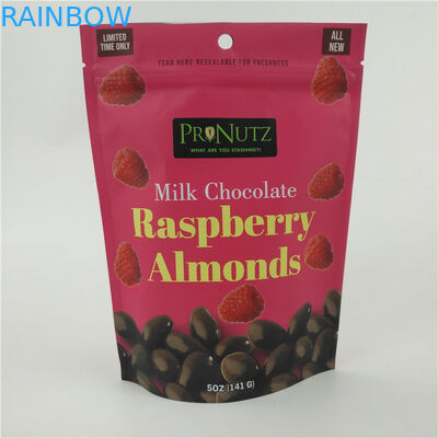 VMPET CMYK Yenilebilir Plastik Torba Isı Yalıtımlı Çikolatalı Fındık Cips 1.2C