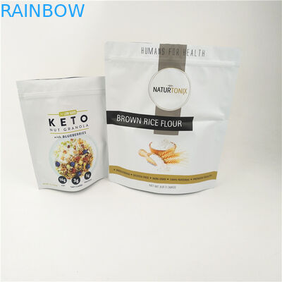 CMYK CPP Açılıp Kapanabilir Mylar Çanta Buzlu Stand Up Doypack Fermuar 120mic MOPP