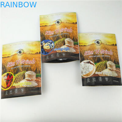 Yeniden Kapanabilir CMYK Renkli Mylar Kilitli Torbalar 200mic Stand Up Fermuarlı Kese