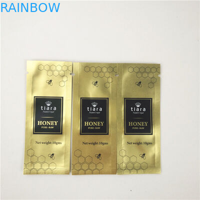 Bal Şurubu Üç Taraflı Mühür Torbaları CMYK 10C Gravnre Printing dayanıklı yeniden kapatılabilir