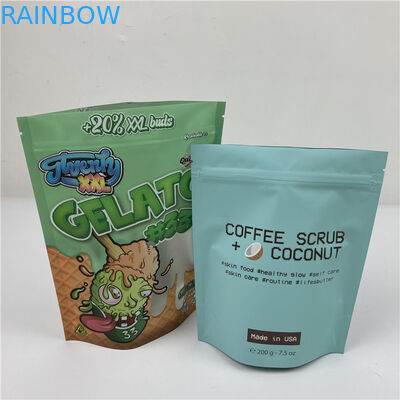 CMYK Renkli Mat Koku Korumalı Plastik Torbalar 3.5g Candy Edibles Ambalaj Torbası