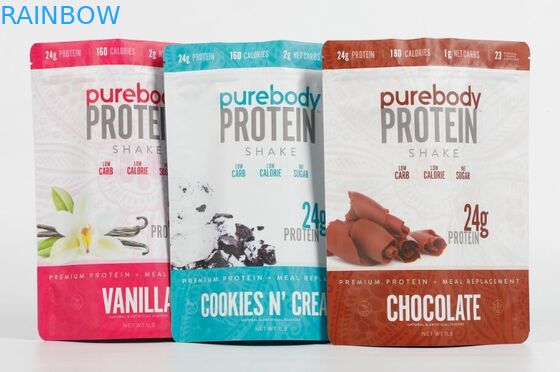 Özelleştirilmiş Yenilebilir Mylar Plastik Torbalar Ambalaj Kilitli Gıda İçin Stand Up Kılıfı