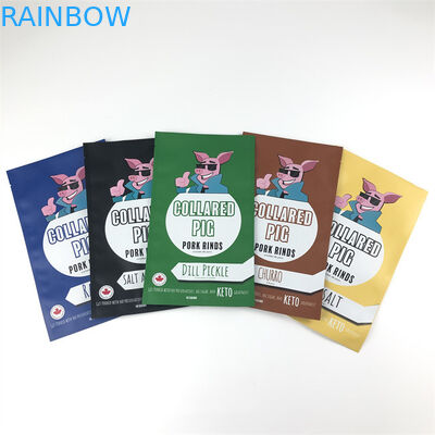 Üç Taraflı Mühür Plastik Mylar Kilitli Torbalar Yeniden Kapanabilir Koku Korumalı