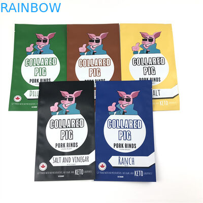 Üç Taraflı Mühür Plastik Mylar Kilitli Torbalar Yeniden Kapanabilir Koku Korumalı