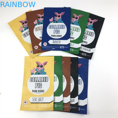 Üç Taraflı Mühür Plastik Mylar Kilitli Torbalar Yeniden Kapanabilir Koku Korumalı