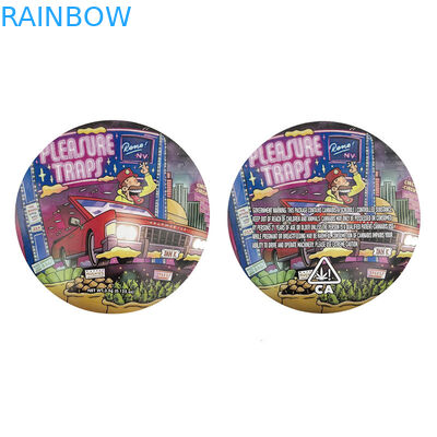 Karışık Daire Yenilebilir Kalıp Kesim Şekilli Mylar Folyo Ambalaj Torbası Koku Korumalı 3.5g