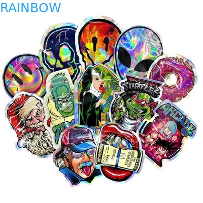 Daire Düzensiz Açılıp Kapanabilir Kalıp Kesim Şeker Kılıfı Özel Şekil Mylar Çanta 3.5G 7G