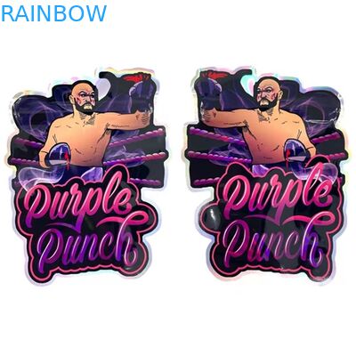 Daire Düzensiz Açılıp Kapanabilir Kalıp Kesim Şeker Kılıfı Özel Şekil Mylar Çanta 3.5G 7G