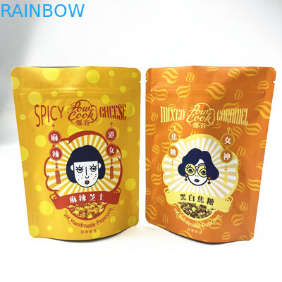 Gıda Snack Kurabiye İçin Açılıp Kapanabilir Koku Korumalı Mylar Alüminyum Kilitli Ambalaj Torbaları