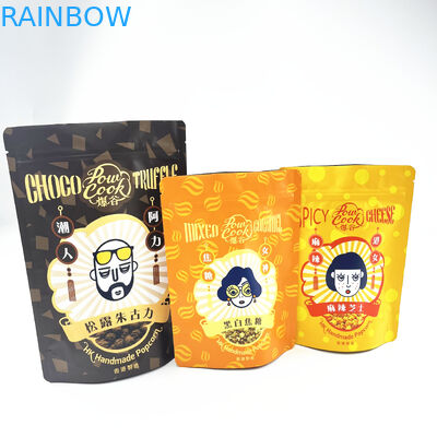 Gıda Snack Kurabiye İçin Açılıp Kapanabilir Koku Korumalı Mylar Alüminyum Kilitli Ambalaj Torbaları