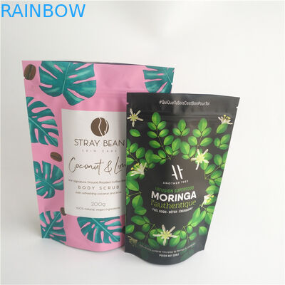 Kahve CBD Stand Up Mylar Çantalar 3.5g Plastik PE 50 - 200 mikron Kalınlık