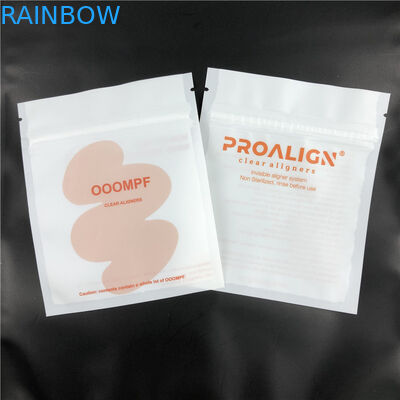 Mat Siyah Parantez Hizalayıcılar Düz Mylar Kilitli Torbalar Diş Aksesuarları İçin Açık Ön