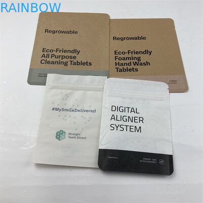 Snack Candy için Dijital Baskı Kompostlanabilir Kağıt Torba Çevre Dostu Gıda Sınıfı