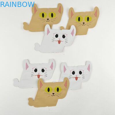 Özel Şekilli Özel Baskılı Mylar Çantalar Fermuarlı Kalıp Kesim Düzensiz Kese