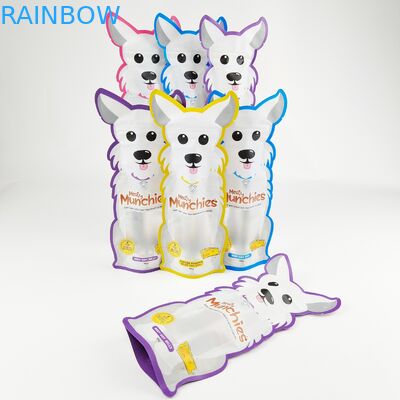 Özel Şekilli Özel Baskılı Mylar Çantalar Fermuarlı Kalıp Kesim Düzensiz Kese