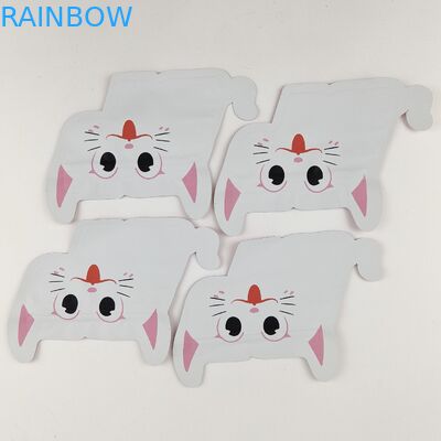 Plastik Şekilli Kilitli Mylar Çantalar Çocukların Açamayacağı Dijital Baskı Düzensiz Folyo Ambalaj Torbaları