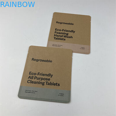 Makyaj Temizleme Pedleri İçin Dijital Baskılı OEM Yeniden Kullanılabilir PLA Kompostlanabilir Poşet Düz Çanta