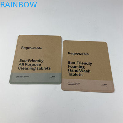 Makyaj Temizleme Pedleri İçin Dijital Baskılı OEM Yeniden Kullanılabilir PLA Kompostlanabilir Poşet Düz Çanta