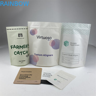 Diş Şeffaf Hizalayıcılar Mylar Ambalaj Torbaları MOPP Kraft Kağıt PE Tek Taraflı Şeffaf