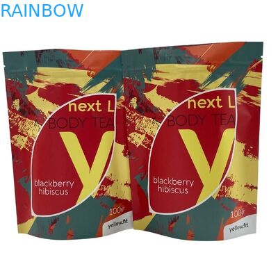 Gıda Çay Kahve Paketleme için Nem Geçirmez Fermuar Stand Up Kılıfı