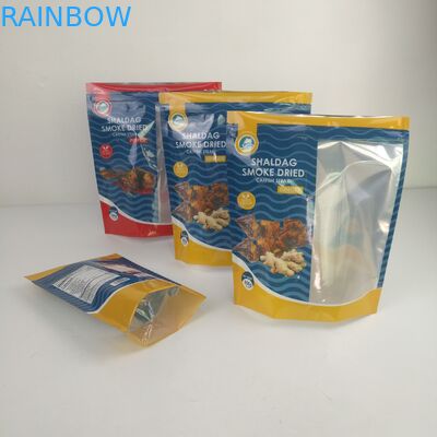 Stand Up Folyo Kilitli Mylar Gıda Saklama Torbaları Snack İçin Nem Korumalı Koku Korumalı