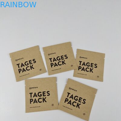 Özel Baskı Biyobozunur Kraft Kağıt Torba MOPP 3 Taraflı Mühürlü Torbalar