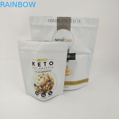 3.5g Yenilebilir Gıda Paketleme Çantası Mylar Fermuarlı Pencereli Torbalar Stand Up