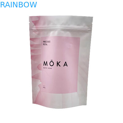 Özel Logo Baskılı Ayakta Kilitli Kese Deniz Tuzu / Sıvı Sabun / Vücut Ovma Ambalajı