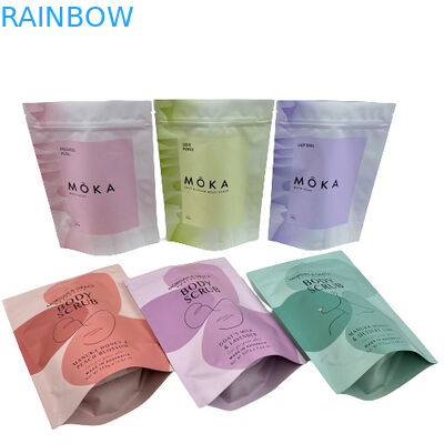 Fermuar Mylar Ayakta Torbalar Gravnre Vücut Ovma Banyo Tuzu İçin Baskı