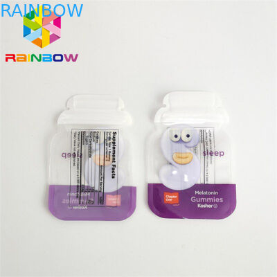 Özel Baskılı Kalıp Kesim Mylar Çantalar 3.5g Holografik Hologram Kilitli Özel Şekilli Çanta