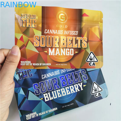 CBD Ot Esrar Paketleme Çantası 420 Dijital Baskı Doypack Kalıp Kesim Bitkisel Tütsü