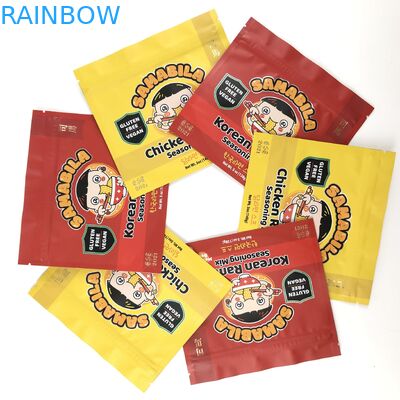 Alüminyum Parlak Holografik Çerezler Ambalaj Torbaları 3.5g 7g Ayakta Torbalar