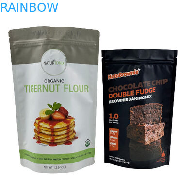 Özel Baskılı Mylar Ambalaj Poşetleri Koku Korumalı Stand Up Hologram Çerez 30 Mikron