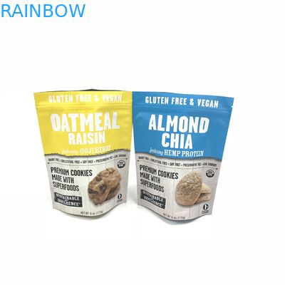 3.5g Şeker CMYK Gıda Plastik Poşet Koku Geçirmez Fermuarlı Ayakta Kese Alüminyum