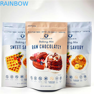 Baskılı Gıda Sınıfı Mylar Kese Çerez Kek Snack Çanta Ambalaj Zip Kilit Lamine