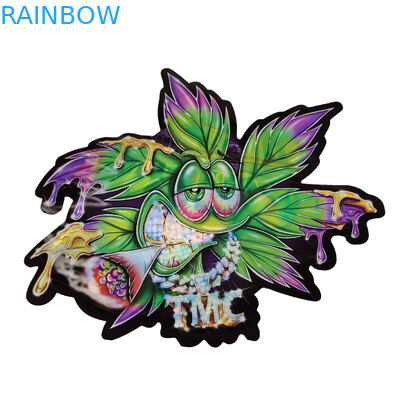 3.5g Mühürlü Koku Geçirmez Mylar Çantalar Özel Baskılı Benzersiz Özel Kalıp Kesim Düzensiz Şekilli