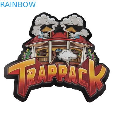 3.5g Mühürlü Koku Geçirmez Mylar Çantalar Özel Baskılı Benzersiz Özel Kalıp Kesim Düzensiz Şekilli