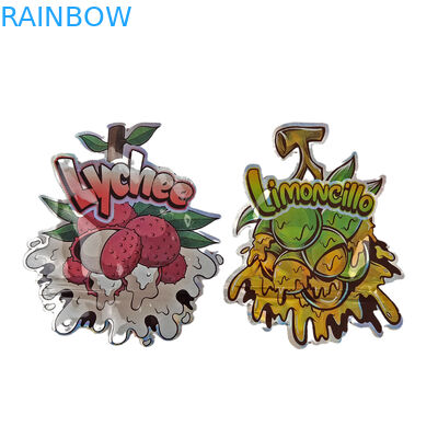 Özel Tasarım 3.5g 7g 14g 28g Kalıp Kesim çantalar Kilitli Özel Şekilli Çocukların Açamayacağı Özel Şekil Mylar Aperatif Çanta Ambalajı