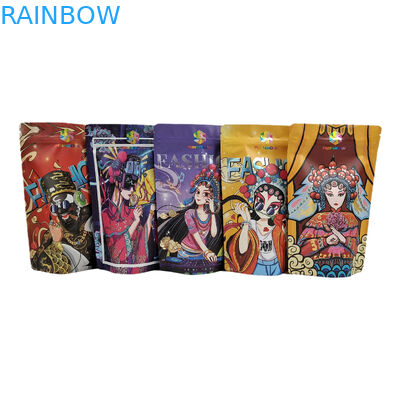 Ayakta Kese Yenilebilir Çantalar Alüminyum Folyo Koku Geçirmez Kahve/Fındık/Aperatif Mylar Çantalar