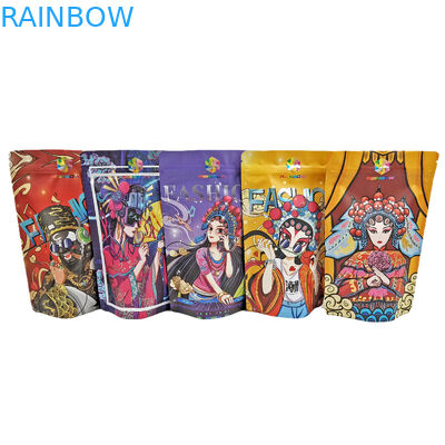 Yenilebilir Folyo Stand Up Fermuarlı Kese 100g Plastik Şeker/Aperatif/Kahve/Evcil Hayvan Maması Mylar Çantalar