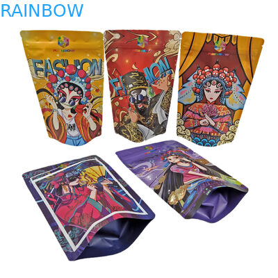 Yenilebilir Folyo Stand Up Fermuarlı Kese 100g Plastik Şeker/Aperatif/Kahve/Evcil Hayvan Maması Mylar Çantalar