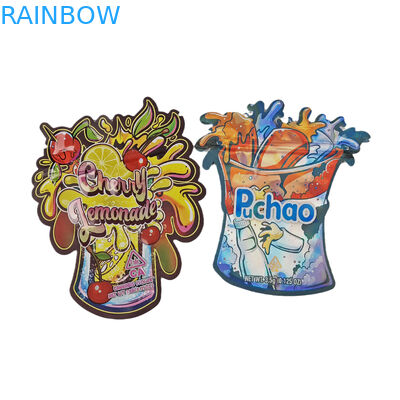 3.5g 7g 14g Çocuklara Dayanıklı Mat Yumuşak Dokunuşlu Özel Şekilli Ambalaj Kalıp Kesim Mylar Çanta